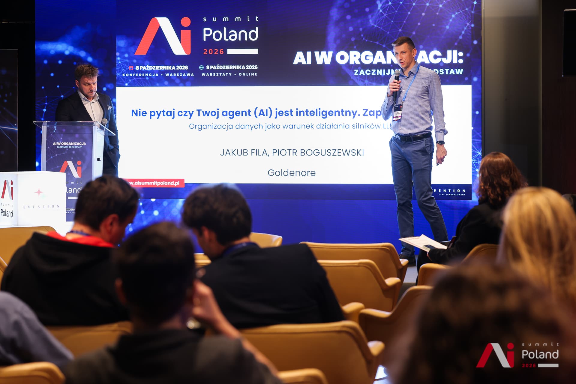 Prezentacja Goldenore na scenie AI Summit Poland 2026